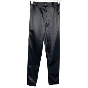 Frederick’s of Hollywood Vintage Black Satin Skinny Pants 5